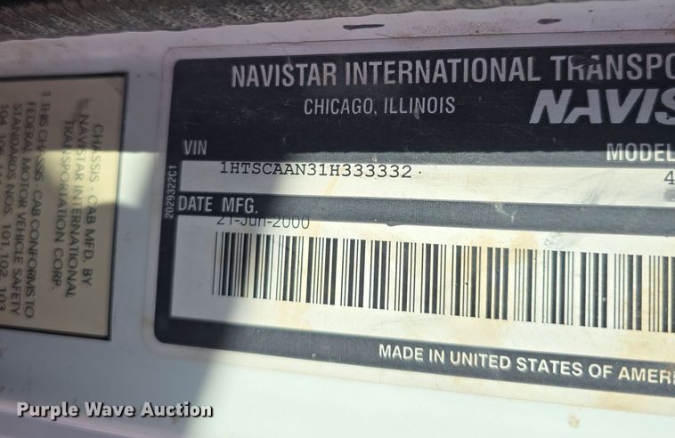 image for item DW3127 2001 International 4700 dump truck