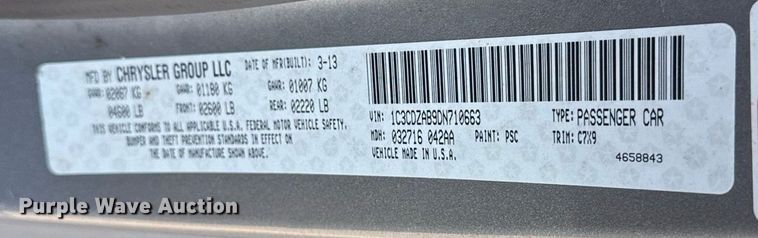 image for item DZ3982 2013 Dodge Avenger 