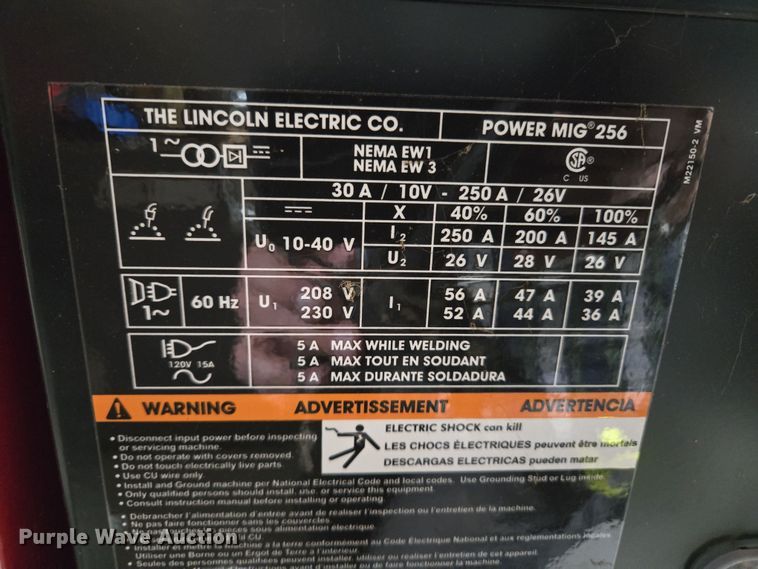 image for item ED2498 Lincoln Power MIG 256  welder