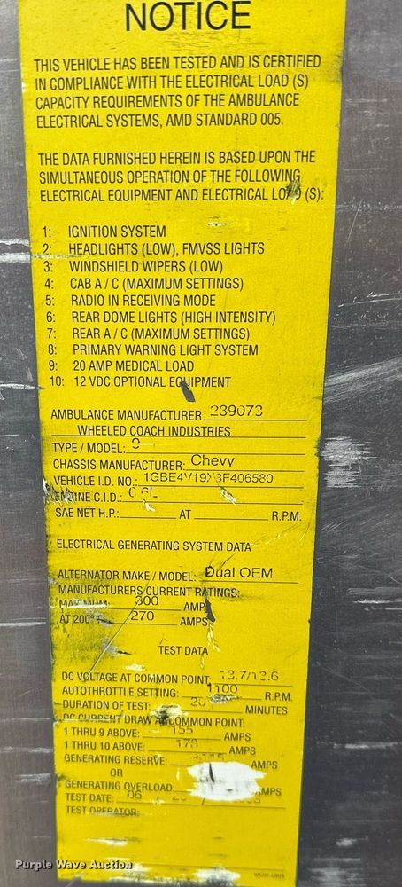 image for item EG8033 2008 Chevrolet C4500 ambulance