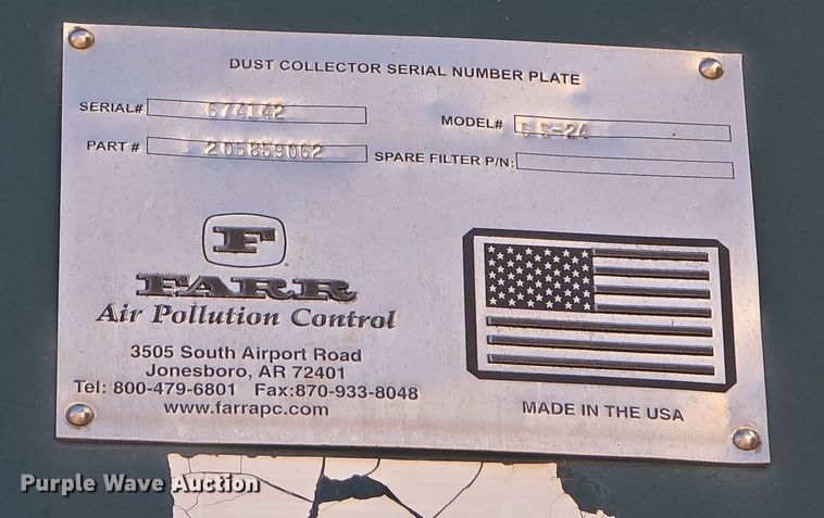 image for item EH8650 Farr GS-24 dust collector