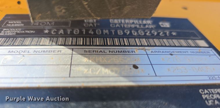 image for item EH8652 2011 Caterpillar 140M motor grader