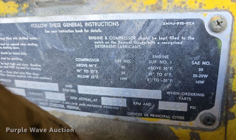 image for item EH8656 1969 Schramm 375 air compressor