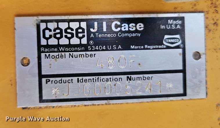 image for item EI8835 1991 Case 480F backhoe