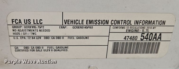 image for item EI8844 2016 Dodge Charger Police 