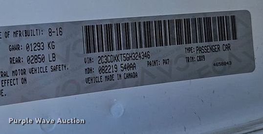 image for item EI8844 2016 Dodge Charger Police 