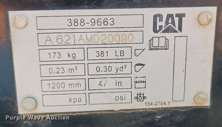 image for item EI8845 Caterpillar 388-9663 excavator ditching bucket