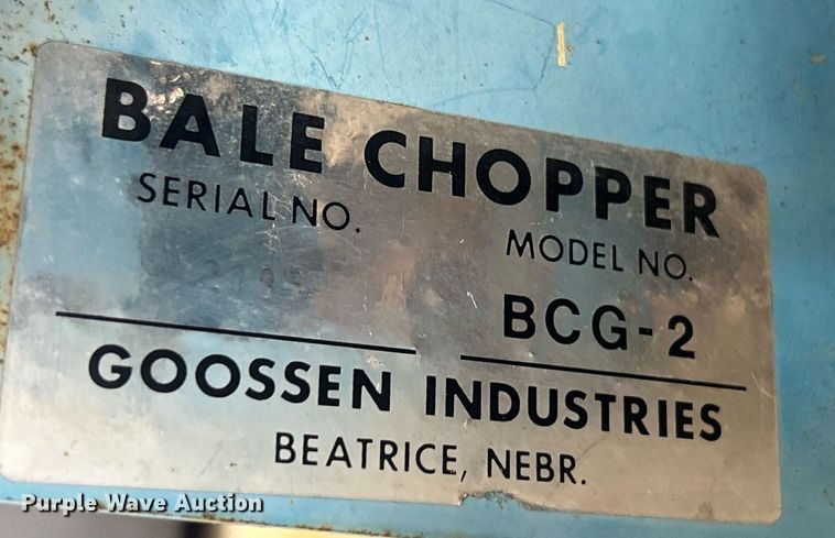 image for item EK2692 Goossen BCG-2 bale chopper