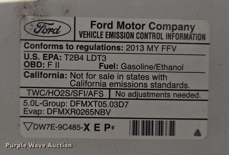 image for item EQ6732 2013 Ford  F150 SuperCrew pickup truck