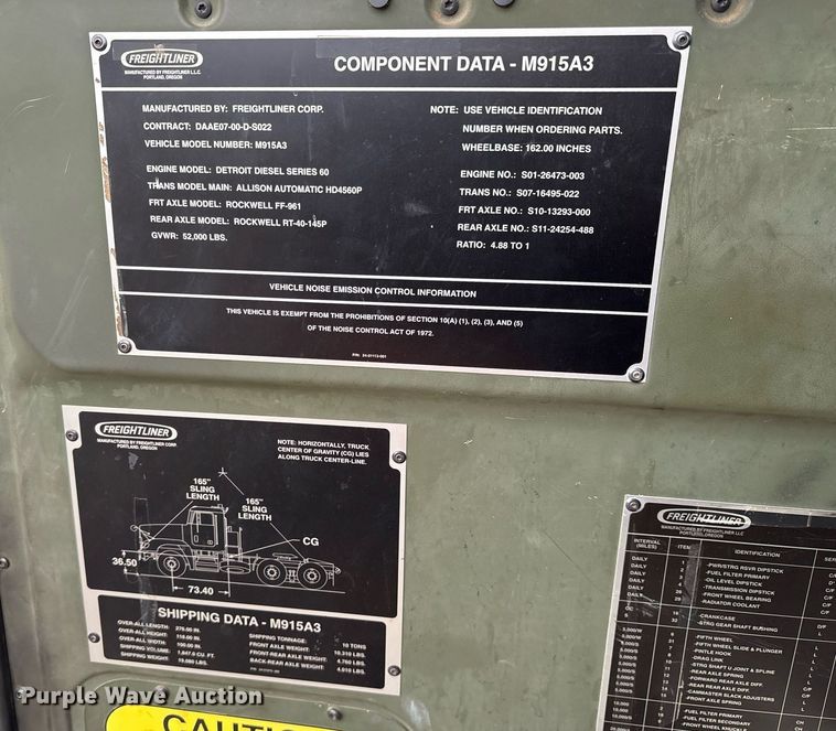 image for item EY9901 2002 Freightliner FLD semi truck