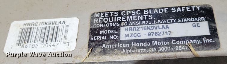 image for item NB9825 (3) Honda push mowers