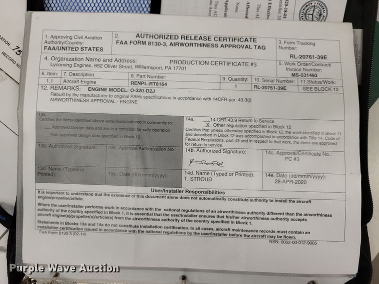 image for item NB9846 1982 Cessna 172P Skyhawk II airplane