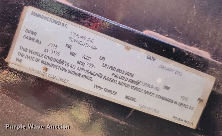 image for item NB9859 2012 Cimline Matrix 1500 melter applicator