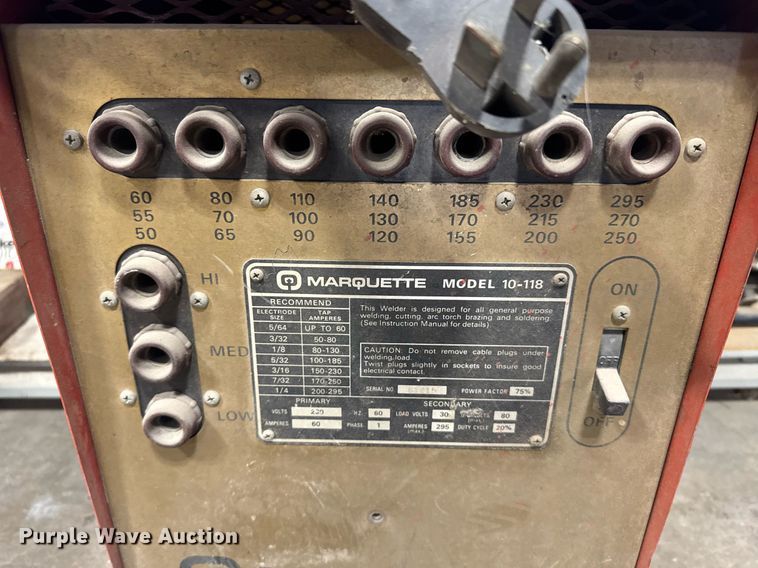 image for item NN9620 Marquette 10-118 welder
