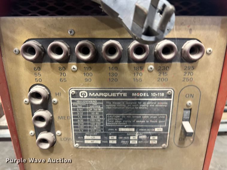 image for item NN9620 Marquette 10-118 welder