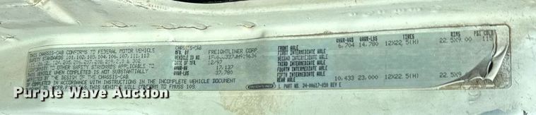 image for item NN9625 1998 Freightliner FL80 dump truck