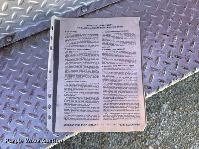 image for item NN9635 1970 Chevrolet C50 pumper fire truck