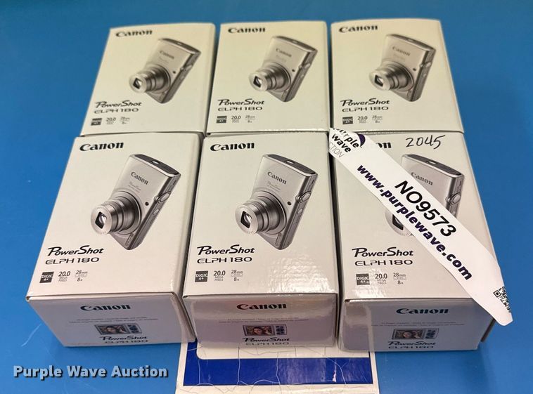 image for item NO9573 (6) Canon Powershot ELPH 180 cameras