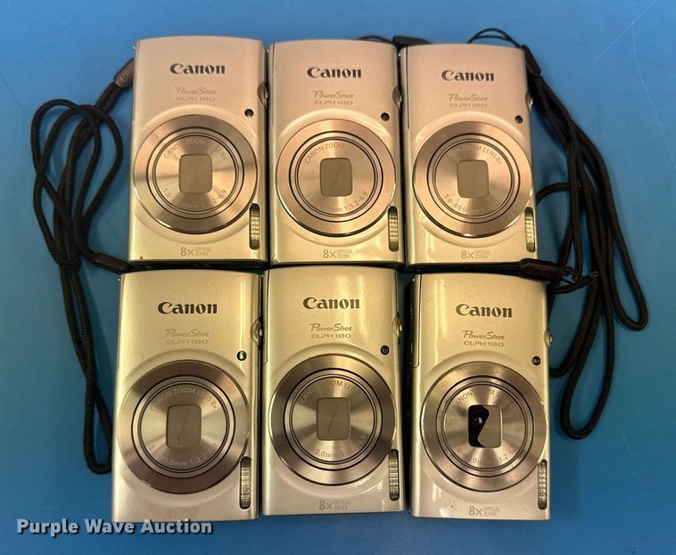 image for item NO9674 (6) Canon Powershot ELPH 180 cameras