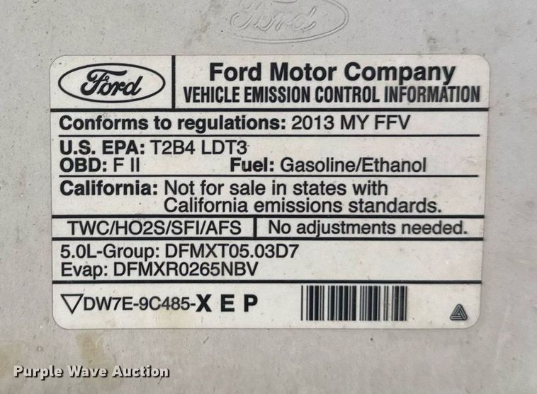 image for item NO9676 2013 Ford F150 pickup truck