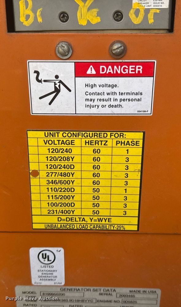 image for item NO9678 2007 Generac D3.9 generator