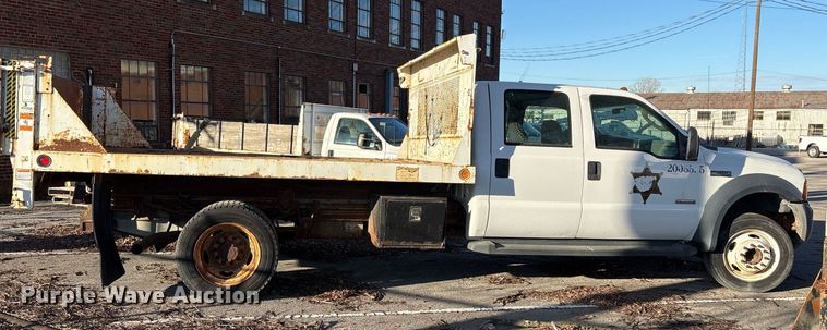 image for item NO9681 2006 Ford F450 Super Duty Crew Cab dump flatbed truck