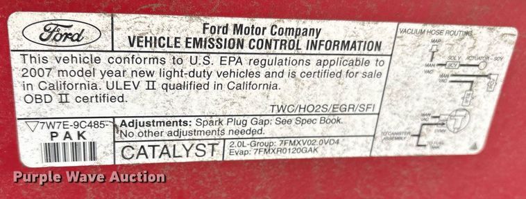 image for item NO9685 2007 Ford Focus 