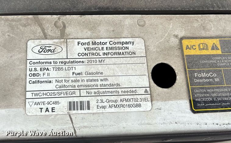 image for item NO9688 2010 Ford Ranger SuperCab pickup truck