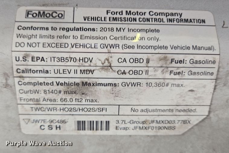 image for item NQ9191 2018 Ford Transit 350 shuttle bus