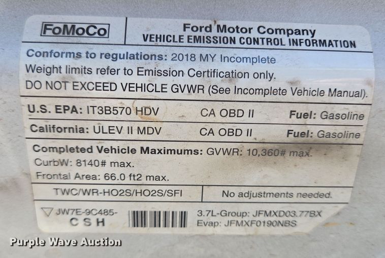 image for item NQ9197 2018 Ford Transit 350 shuttle bus