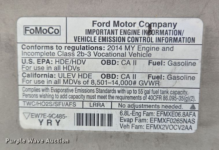 image for item NQ9200 2014 Eldorado Ford E350 shuttle bus