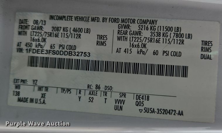 image for item NQ9202 2013 Eldorado Ford E350 Super Duty shuttle bus