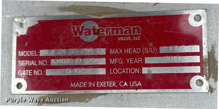 image for item OB9420 (2) 2019 Waterman 48x24 SS-254-1-Y sliding gates