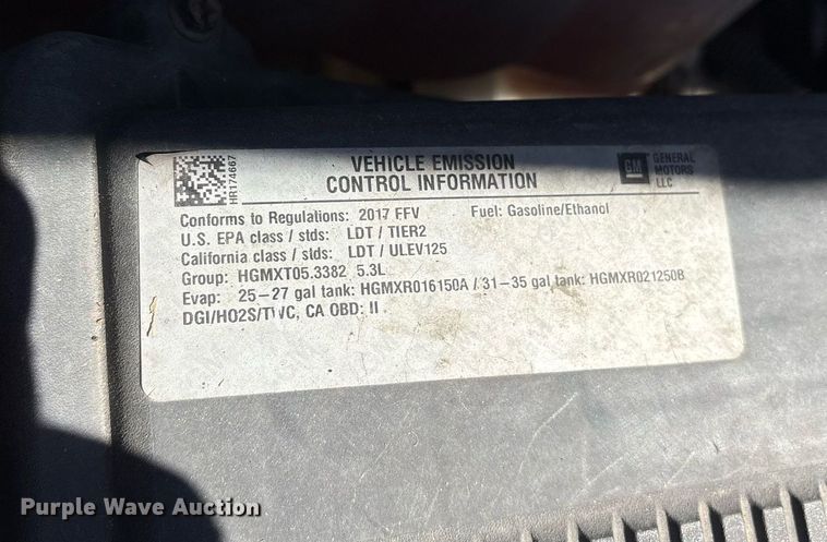 image for item OB9424 2017 Chevrolet Tahoe Police SUV