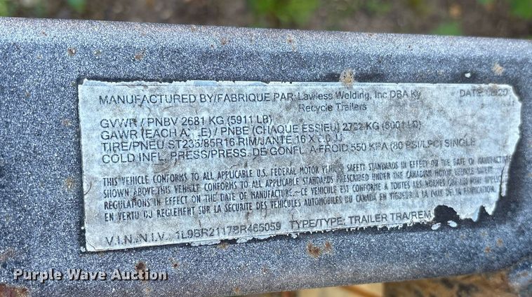 image for item OB9426 2011 Ky Recycle Trailers  recycle trailer