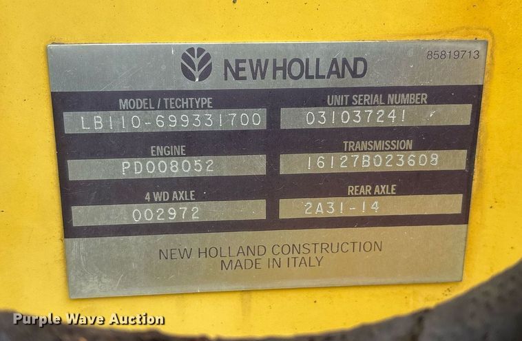 image for item OB9448 2002 New Holland LB110 backhoe