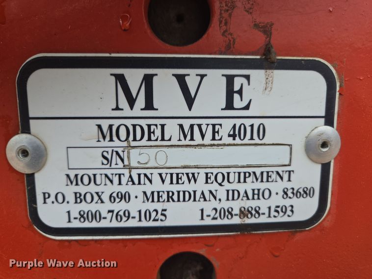 image for item DP6201 Mountain View Equipment MVE 4010 bale stacker