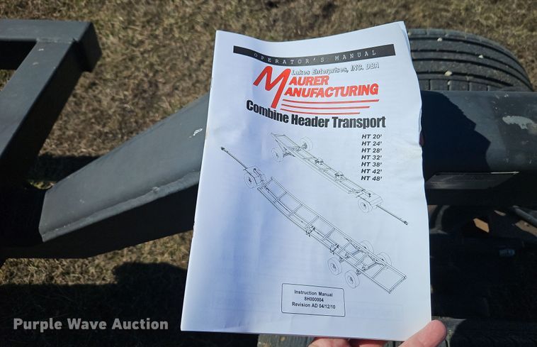 image for item DT7625 Maurer Manufacturing HT 42 header trailer