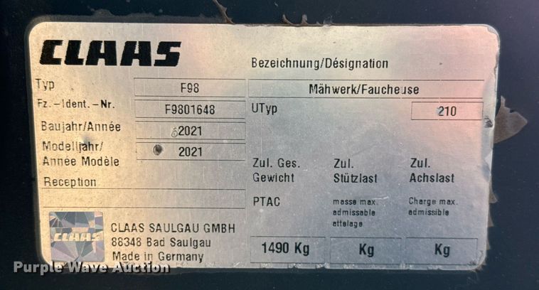 image for item ED5569 (2) Claas Disco swather/ windrowers