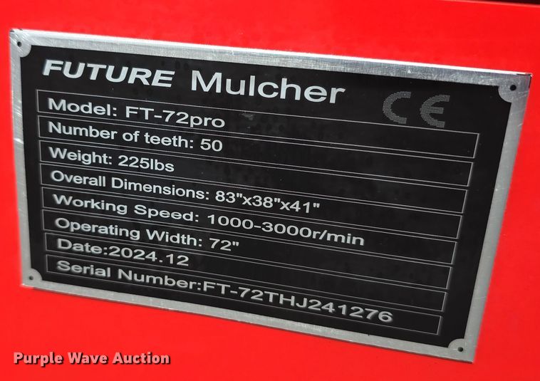 image for item EH8727 2024 Future FT-72pro skid steer mulcher