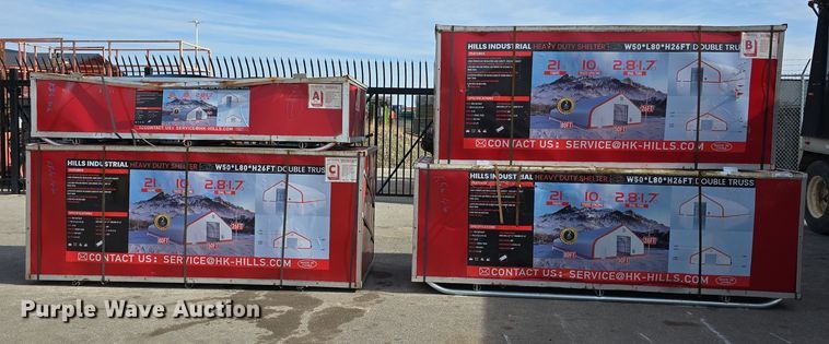 image for item EH8745 2024 Hills Industrial W50*L80*H26FT truss arch storage shelter 