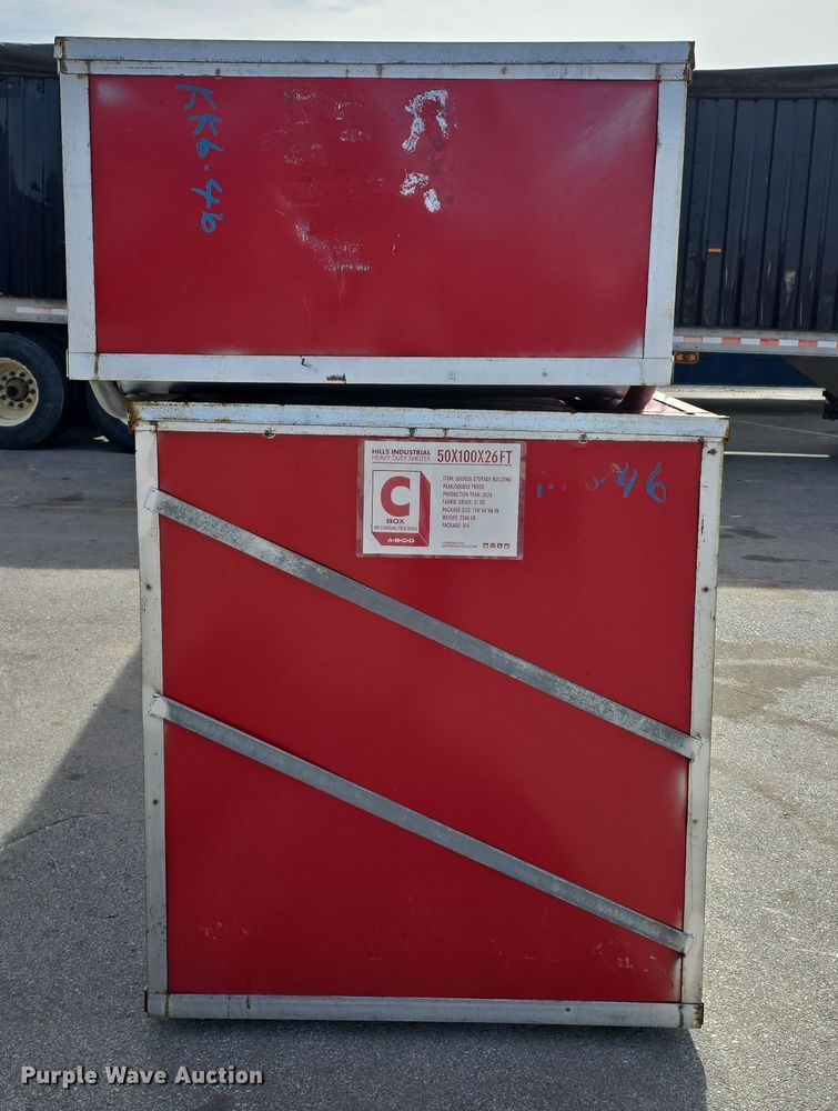 image for item EH8745 2024 Hills Industrial W50*L80*H26FT truss arch storage shelter 