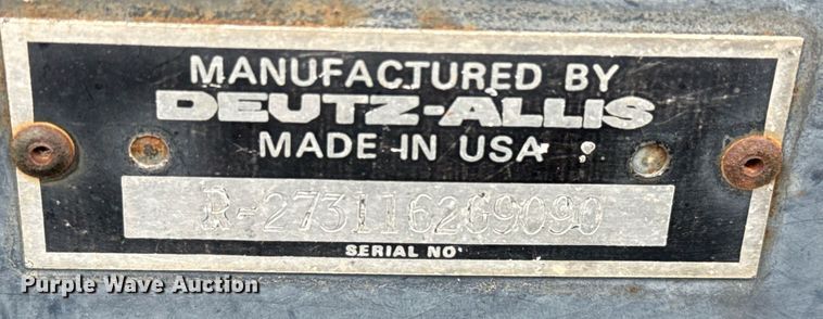 image for item EJ3497 Deutz-Allis 327 rigid head