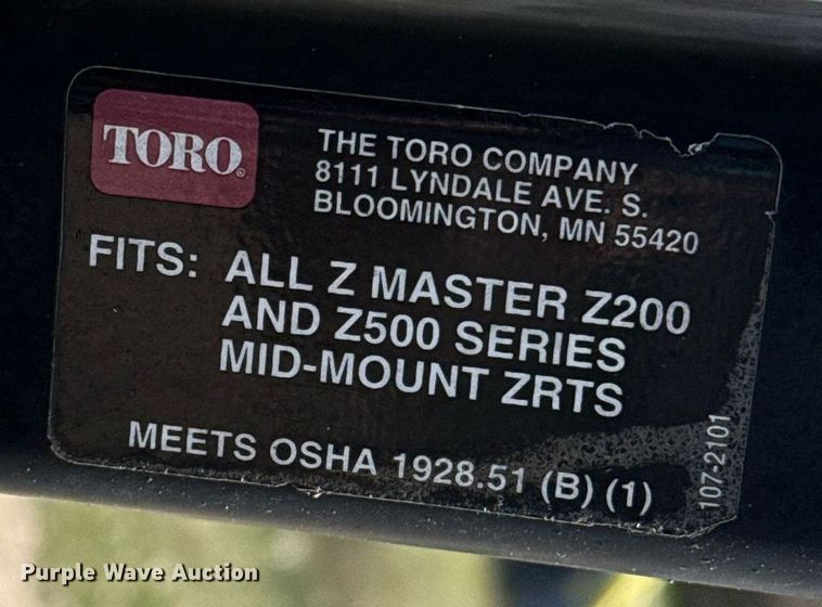 image for item EJ3510 Toro Z Master 4269 ZTR lawn mower