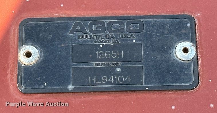 image for item EK0435 Hesston 1265T swather / windrower