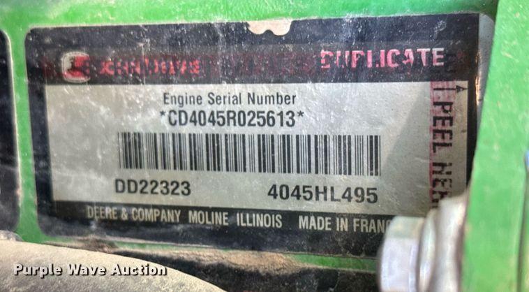 image for item EQ1127 2013 John Deere 6125M MFWD tractor