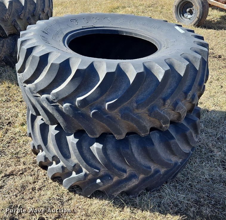 image for item EQ6701 (2) Firestone Super All Traction FWD 18.4-26 tires