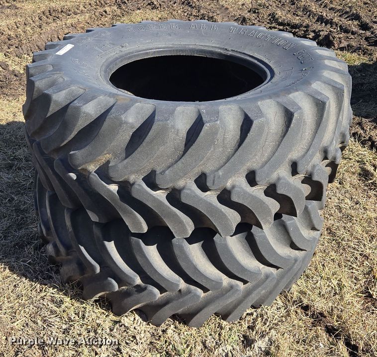 image for item EQ6701 (2) Firestone Super All Traction FWD 18.4-26 tires