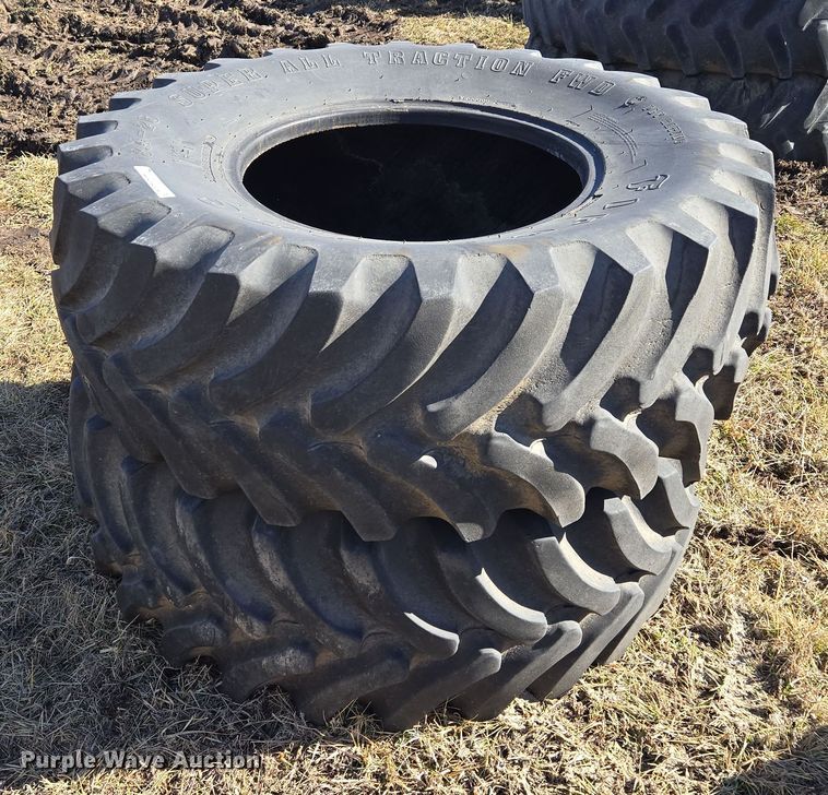 image for item EQ6701 (2) Firestone Super All Traction FWD 18.4-26 tires