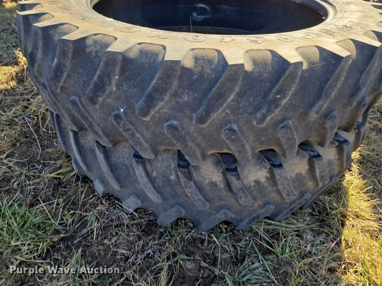 image for item EQ6703 (4) Firestone Radial All Traction 23 420/80R46 tires